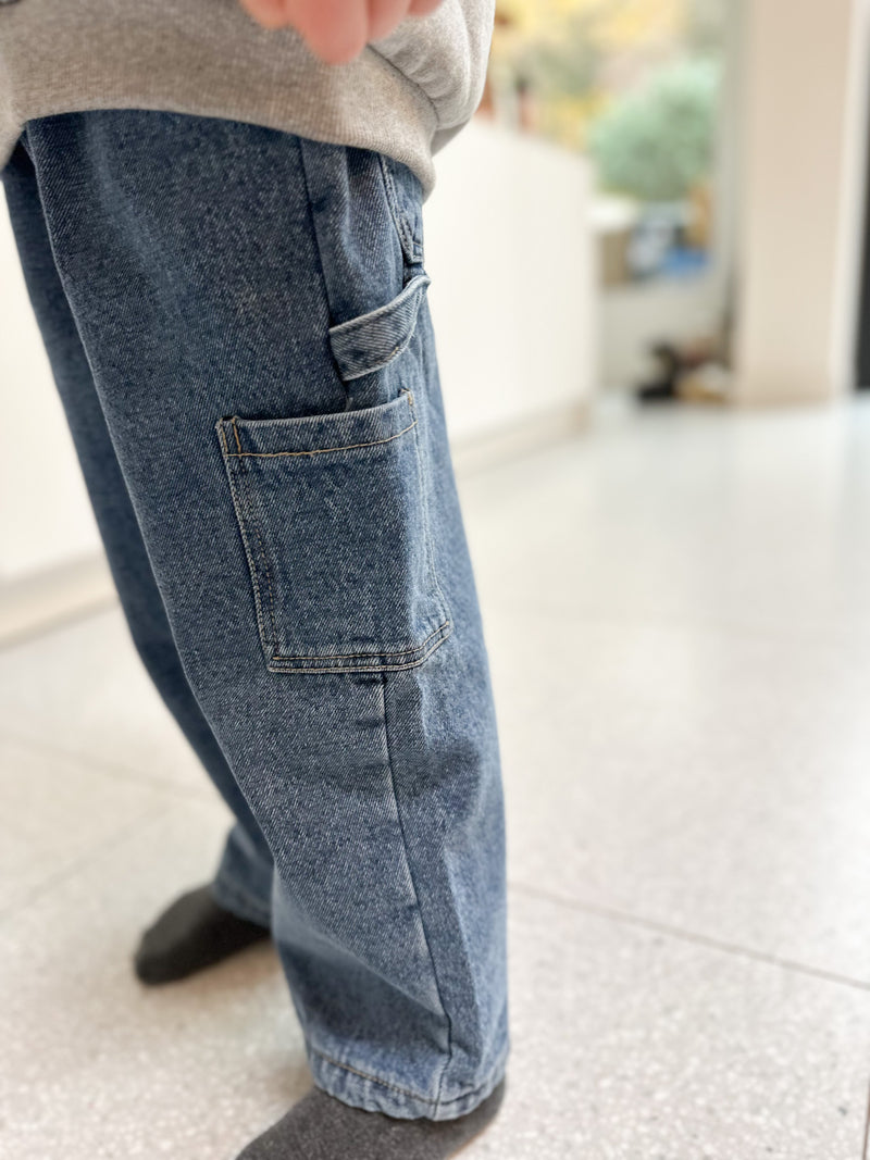 Biscuit denim pants - Blue