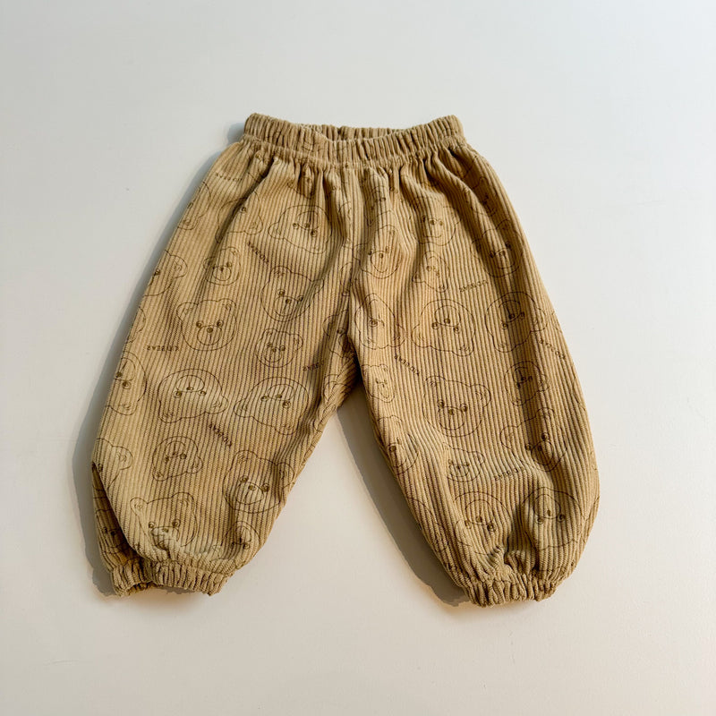 Bear corduroy jogger pants - Camel