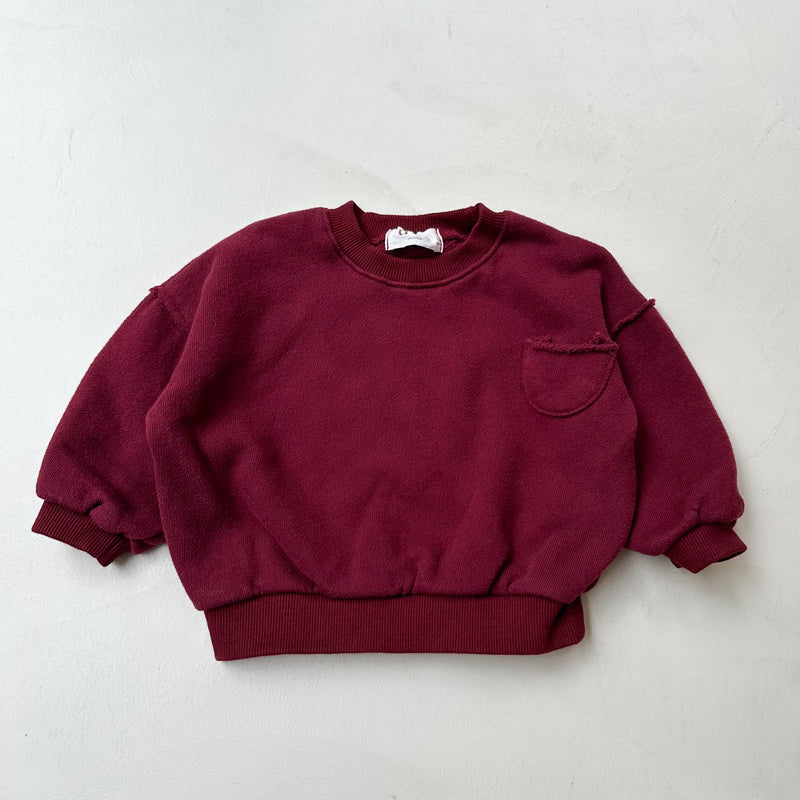 Lou pocket sweatshirt - Wine