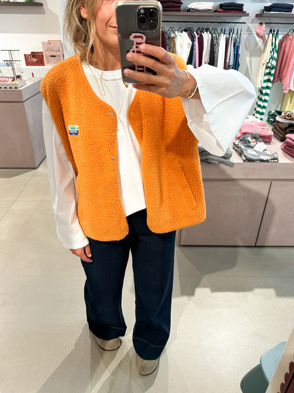 Hoktown pile vest - Nectarine