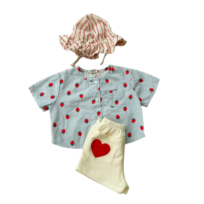 Heart pocket shorts - Cream