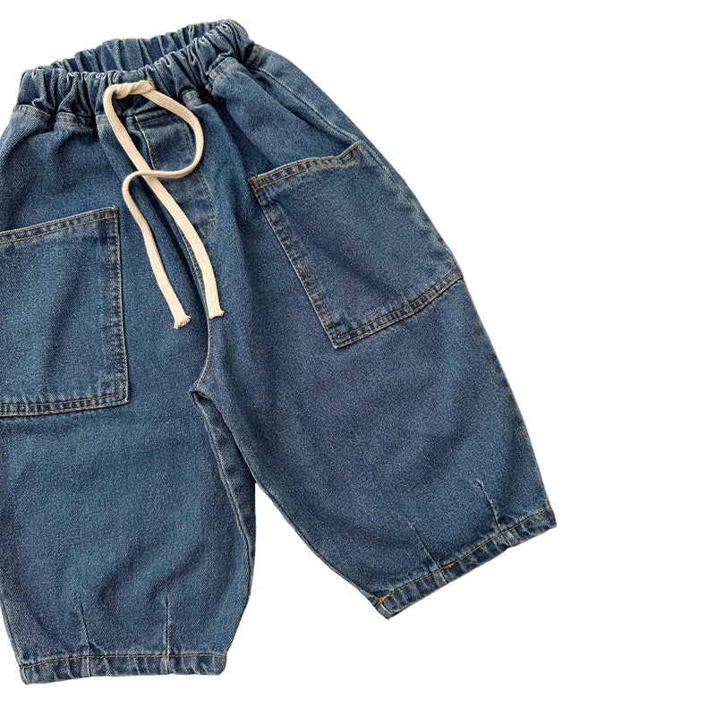 Balloon pocket pants - Blue washing
