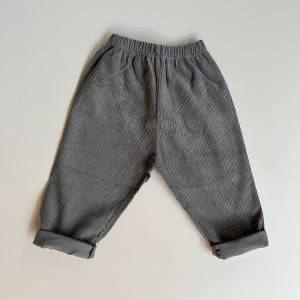 Corduroy baggy pants - Dark grey