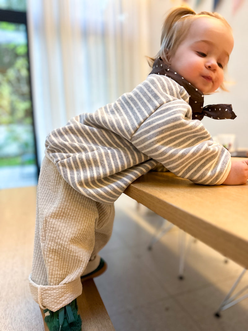 Bebe gigi stripes sweatshirt - Grey melange