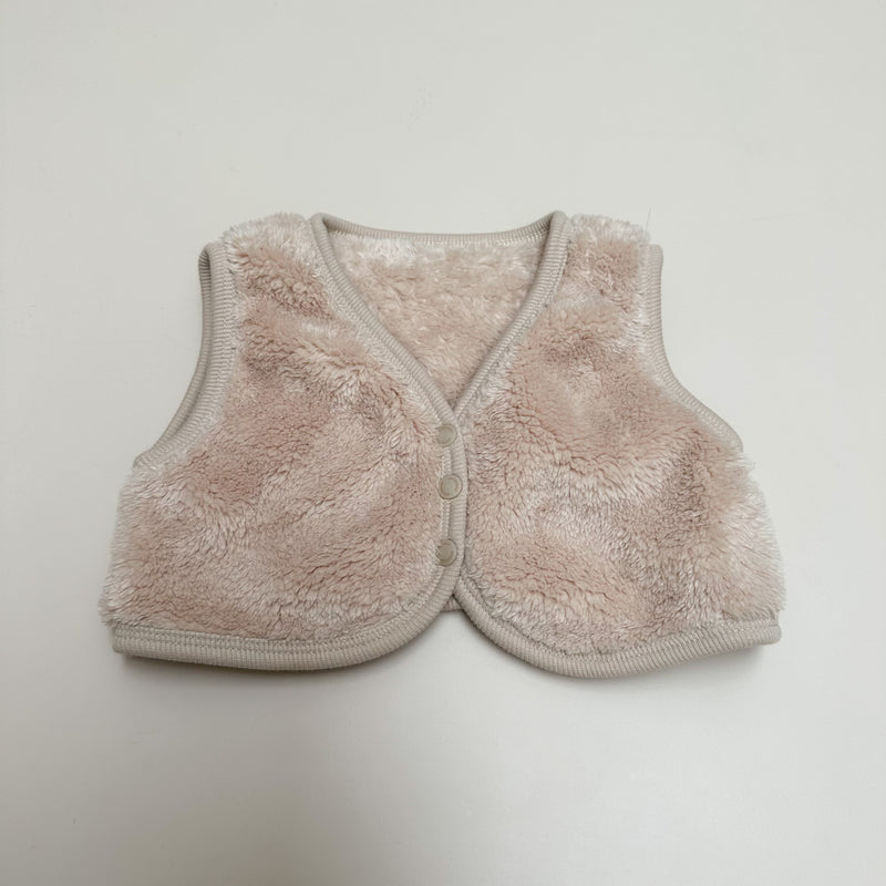 Newborn pile teddy vest - Beige