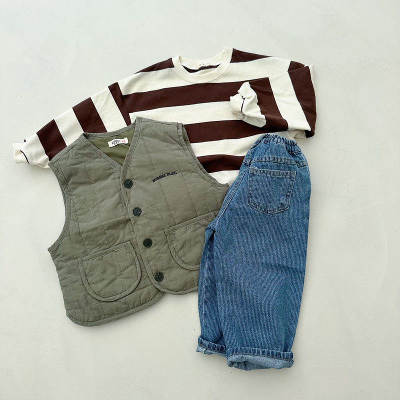Pie bold stripes sweater - Brown/cream