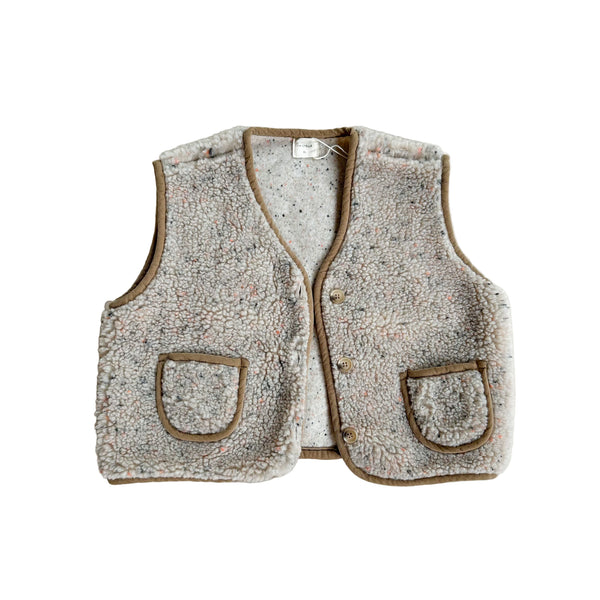 Speckled teddy vest - Beige
