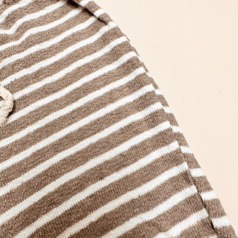 Structured striped jogger pants - Moca stripes
