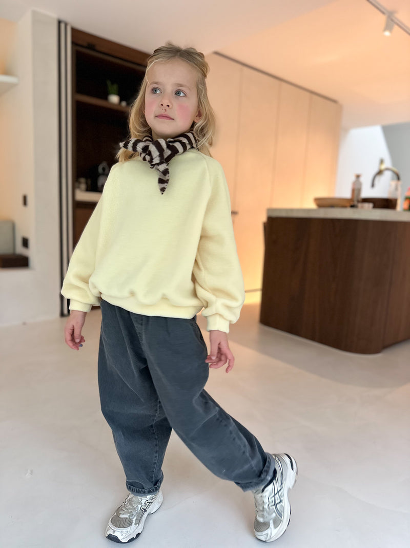 Sunny fleece raglan sweatshirt - Light yellow