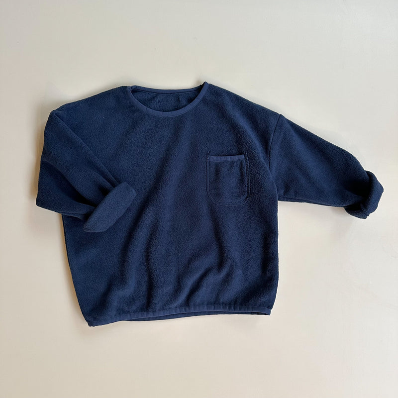 Fleece pocket tee - Navy