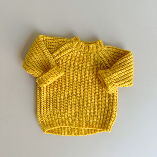 Knitted wool sweater - Yellow