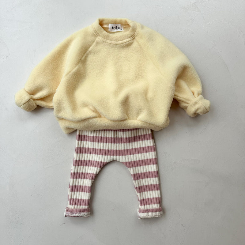Riri soft stripe leggings - Pink/cream