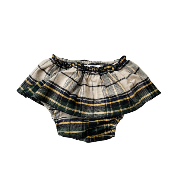 Tartan ruffle bloomer - Navy