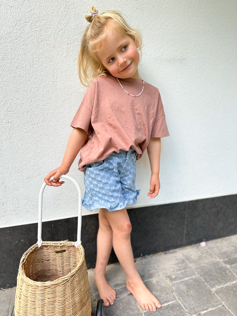 Oversized boxy tee - Terracotta brick