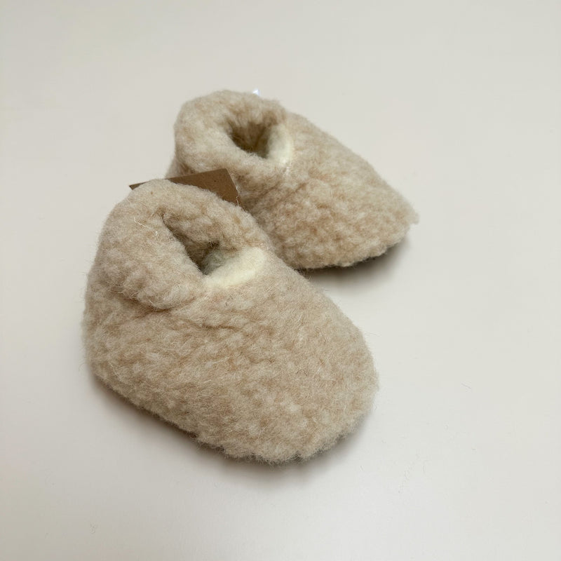 Wool sheep slipper kids - Beige