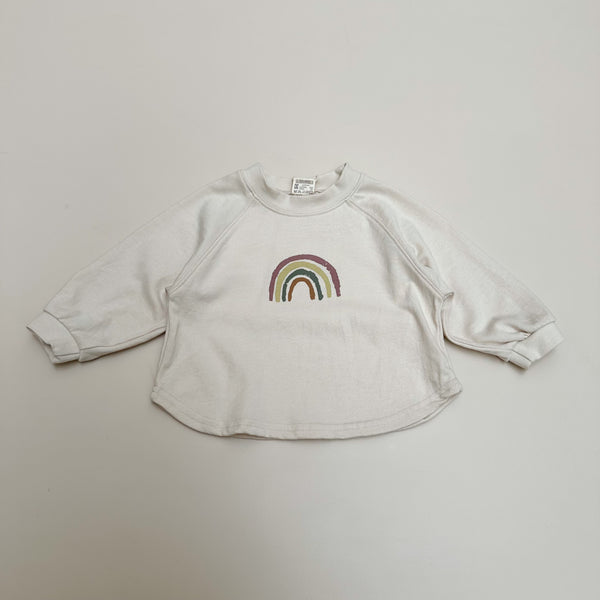 Rainbow sweater tee - Cream
