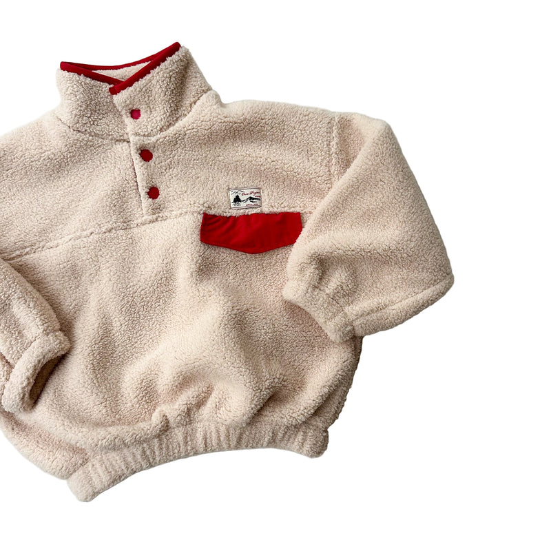 Pile pocket anorak - Beige