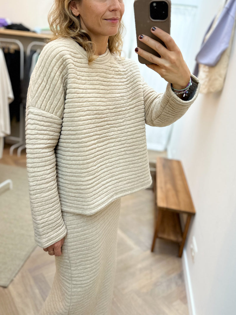 William wool mix sweatshirt - Beige melange