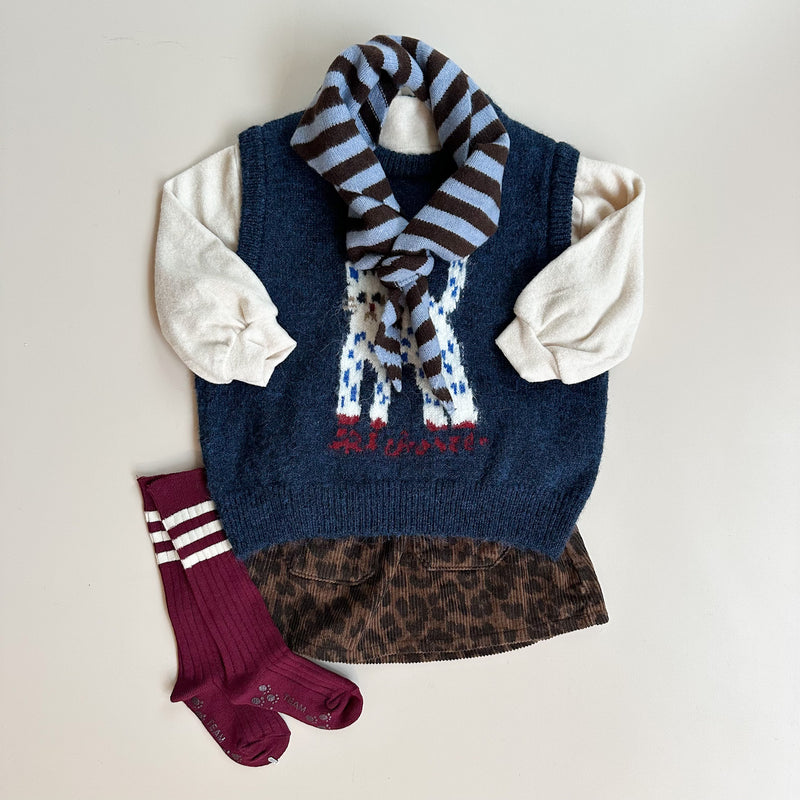 Lola leopard corduroy skirt - Brown