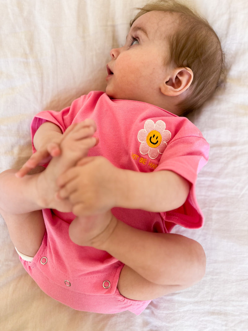 Daisy onesie - Bubblegum pink
