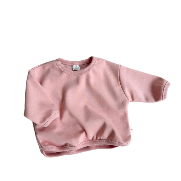 Summer label piping sweater - Pink