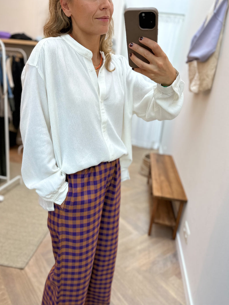 PRE-ORDER - Lone check pants - Purple/orange