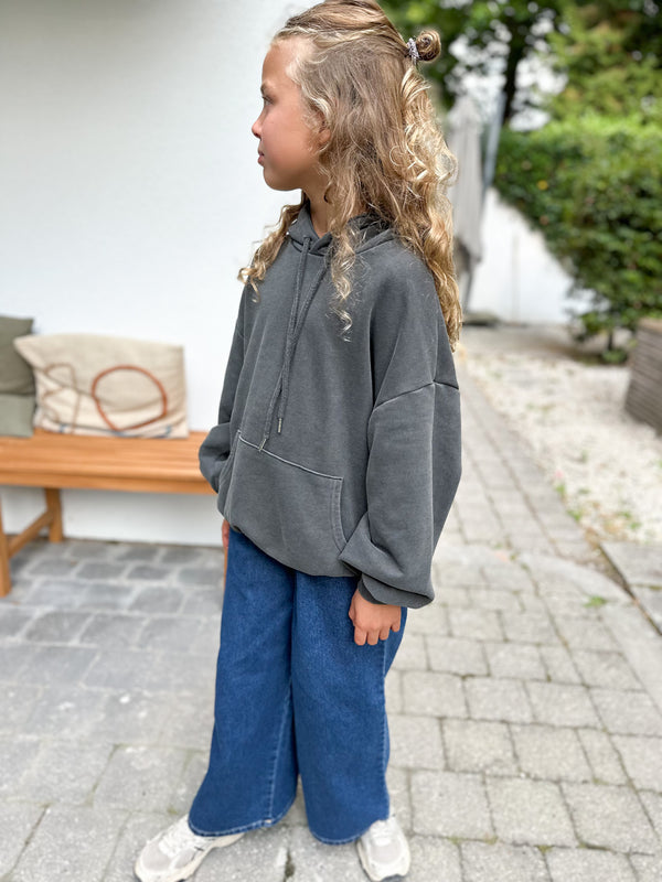 Oversized pigment hoodie - Charcoal