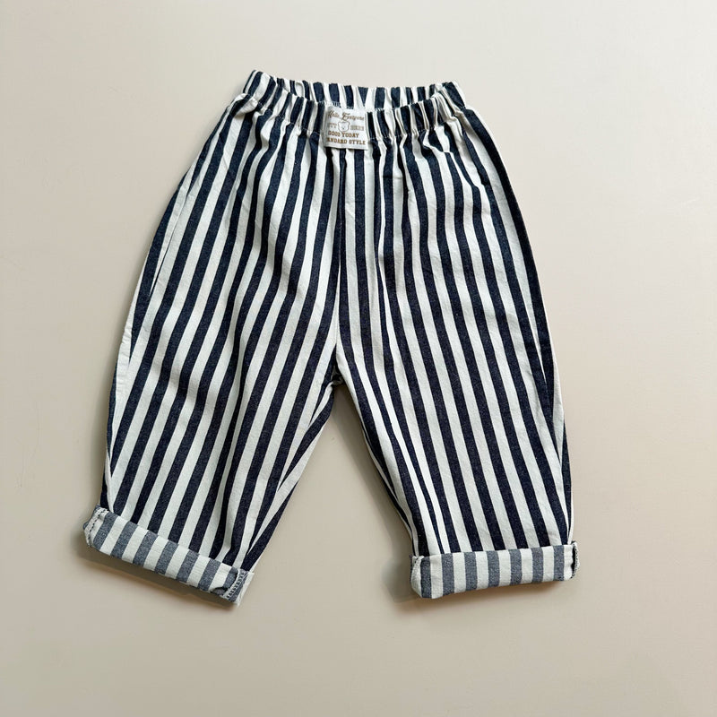 Striped chino pants - Navy