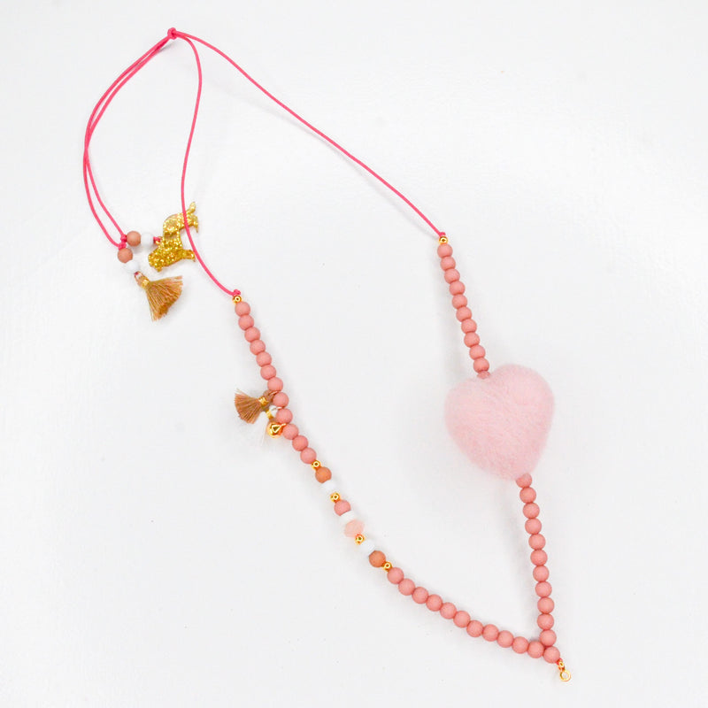 FB sweetheart necklace - Pink