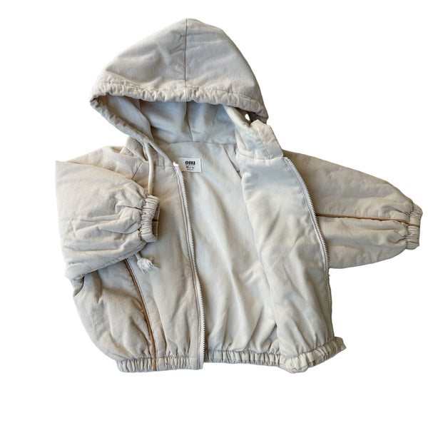 Onu corduroy hooded jacket - Beige