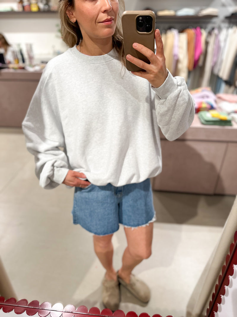 Soft oversized sweater - White melange