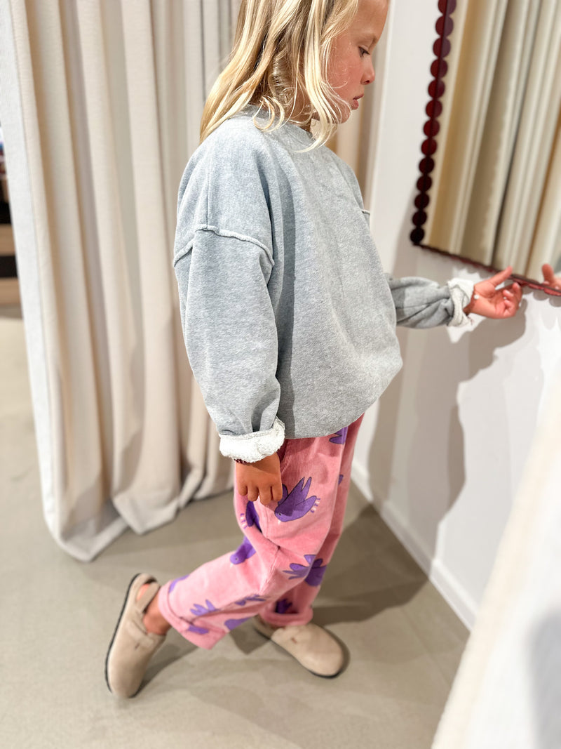 Pre-order - Birds corduroy pants - Pink