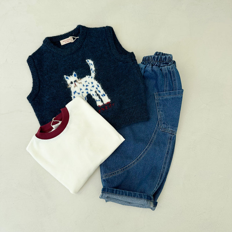 Love rib tee - Cream