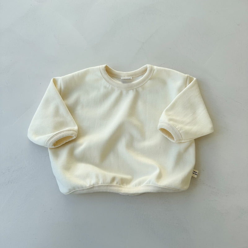 Summer label piping sweater - Ivory