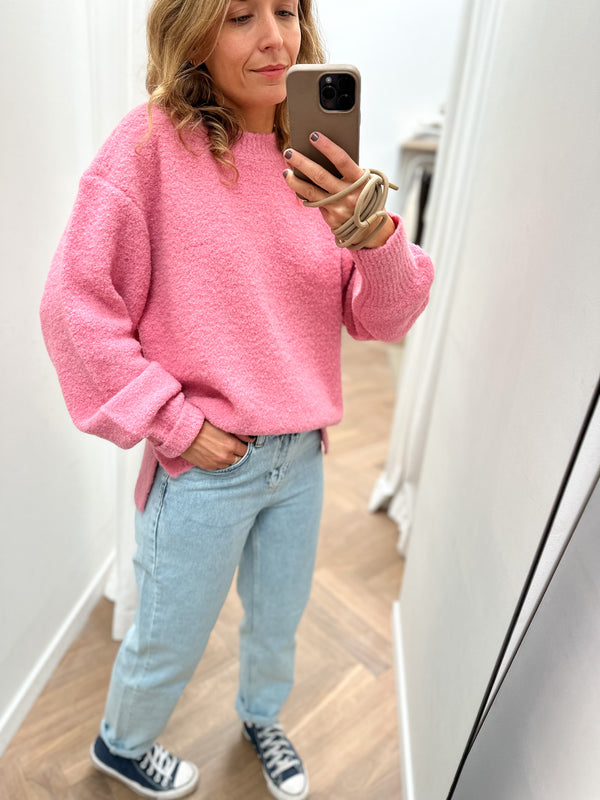 Vica wool bouclé  sweater - Rose