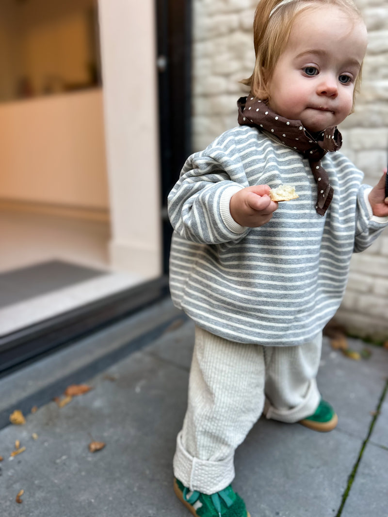 Bebe gigi stripes sweatshirt - Grey melange