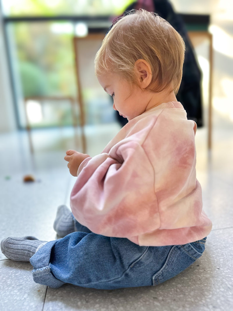 Chunky tie dye sweatshirt - Rose