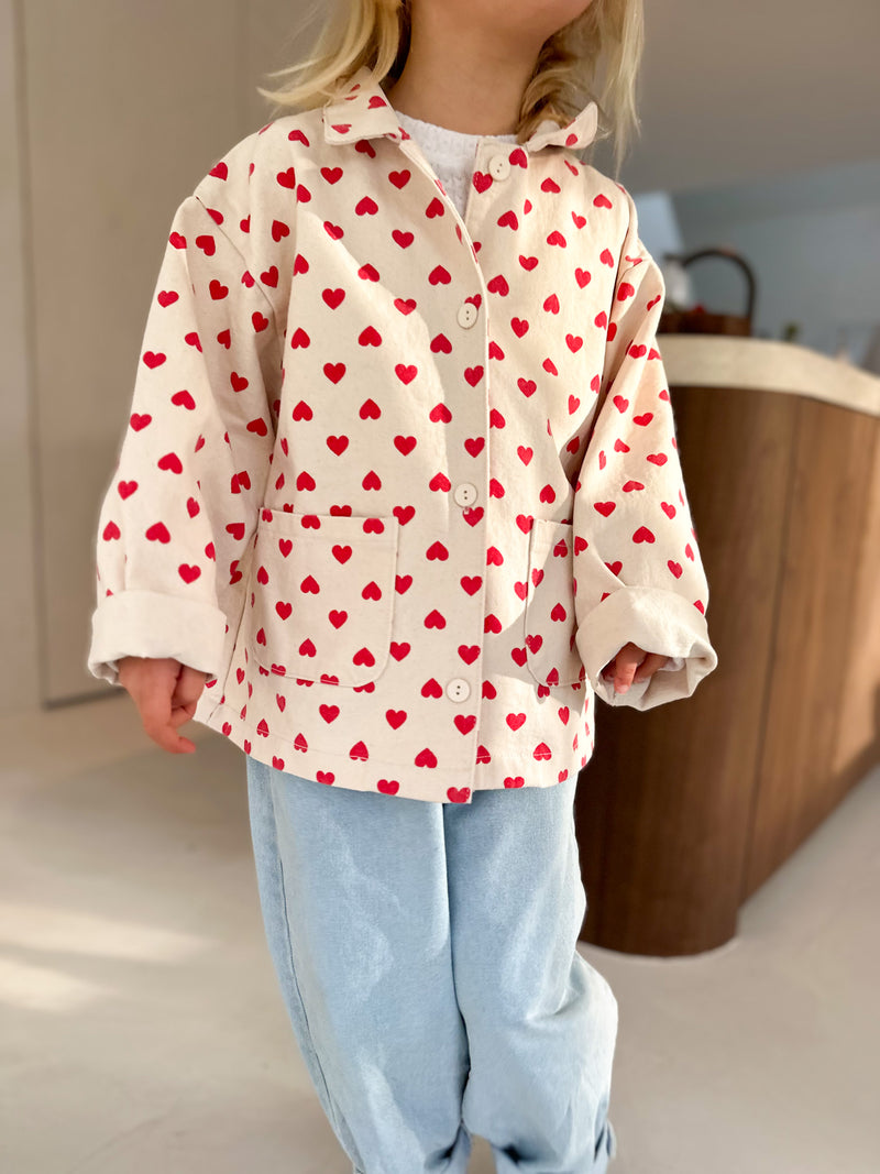 Heart denim jacket - Natural