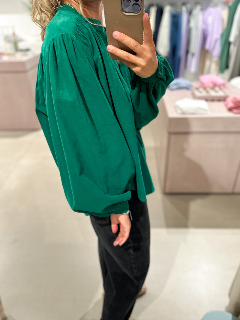 Gianni verlours blouse - Green