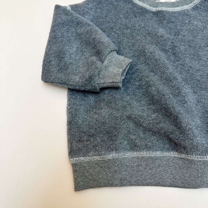 Soft pile fleeced sweater - Charcoal