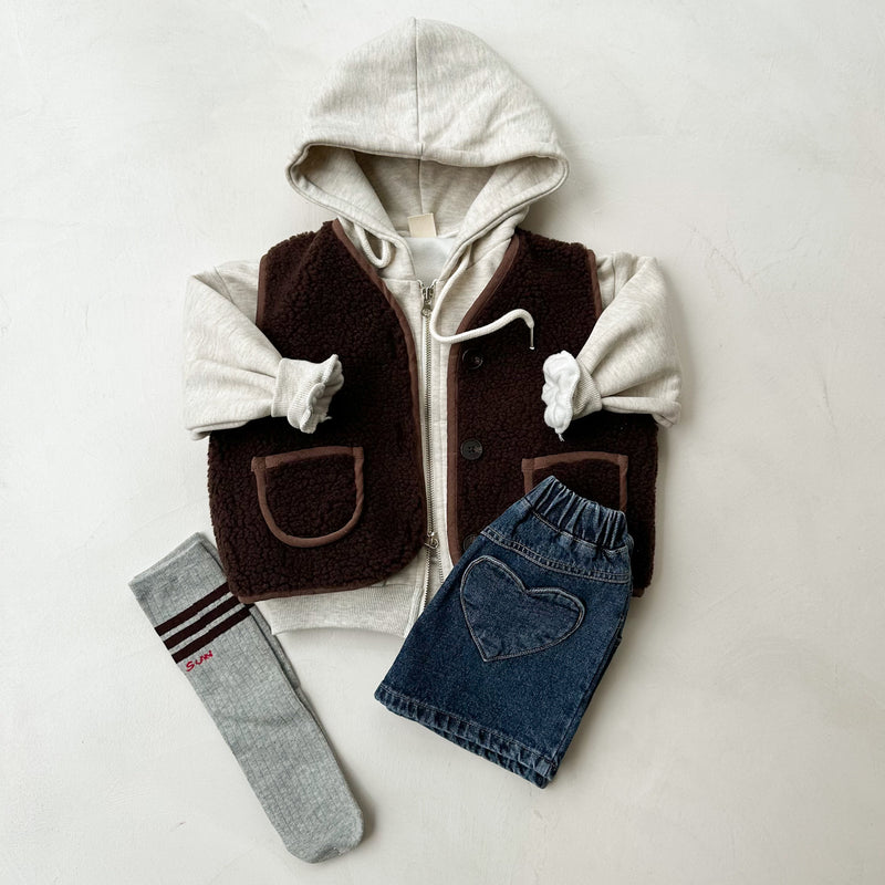 Soft teddy vest - Brown