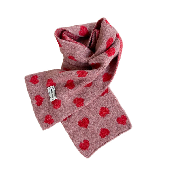 Hearts allover scarf - Pink