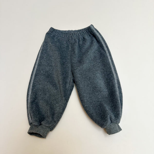 Soft pile fleeced jogger pants - Charcoal