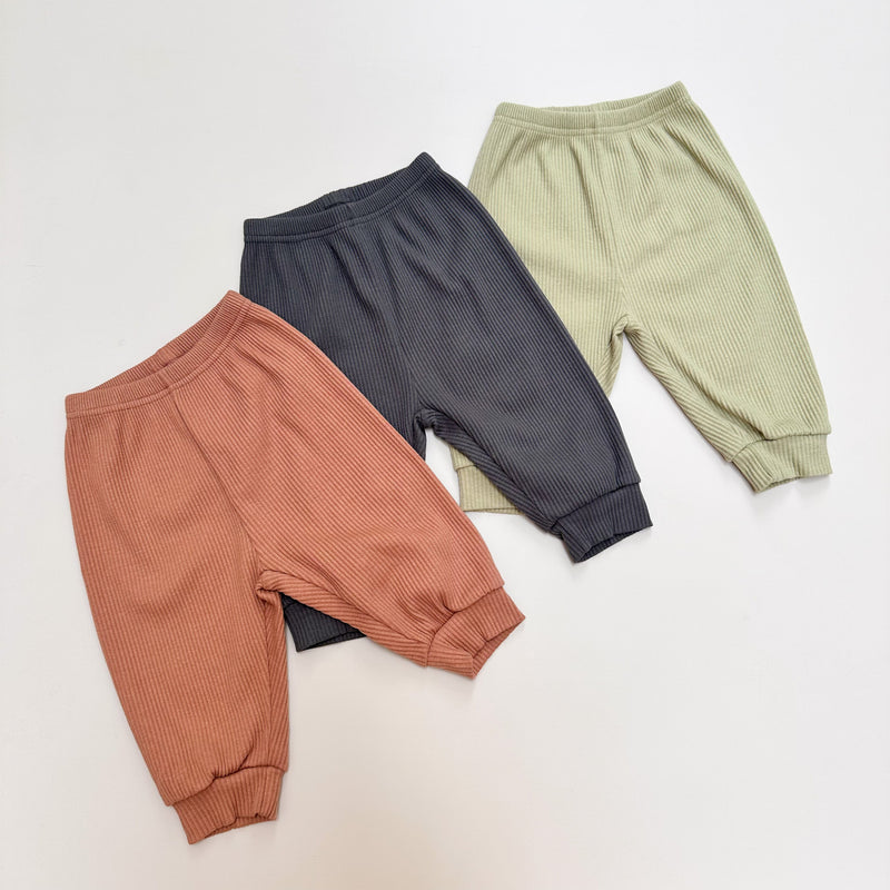 Rib jogger pants - Charcoal