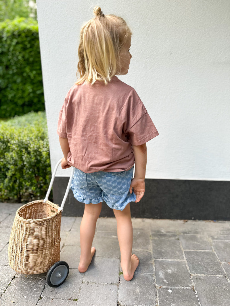 Oversized boxy tee - Terracotta brick