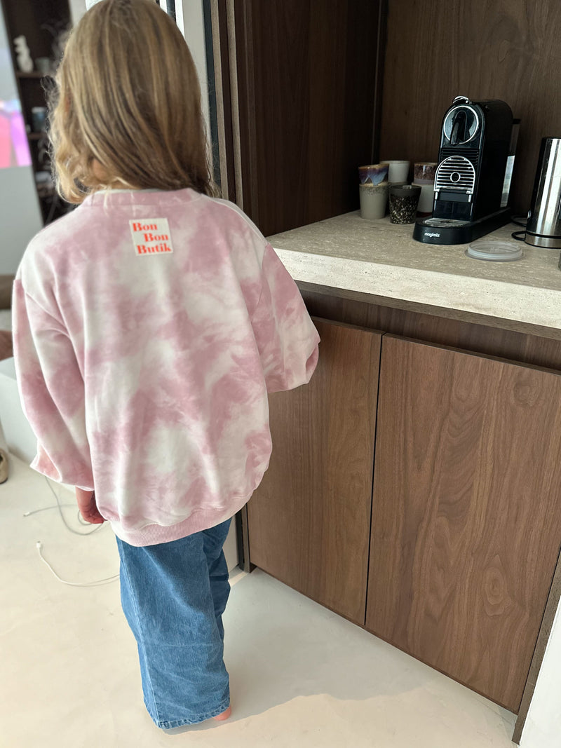 Chunky tie dye sweatshirt - Rose