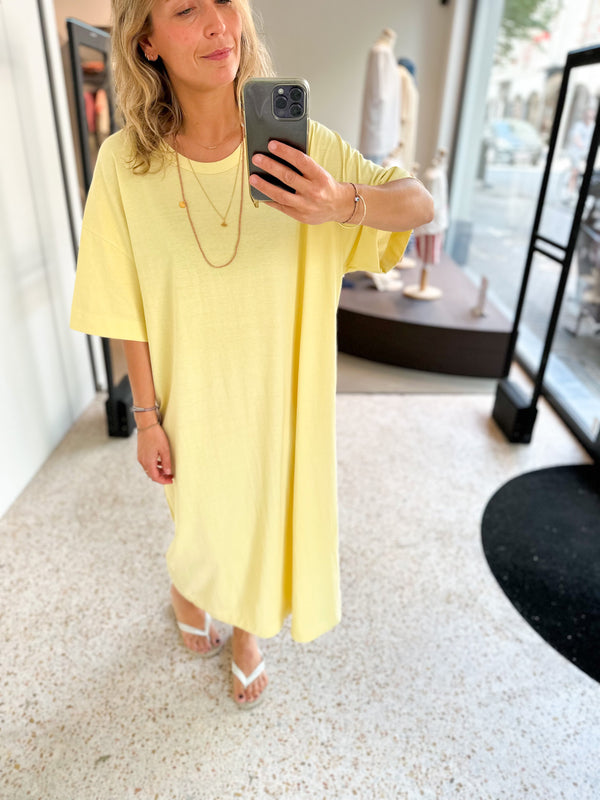 Oversized tee dress - Lemon
