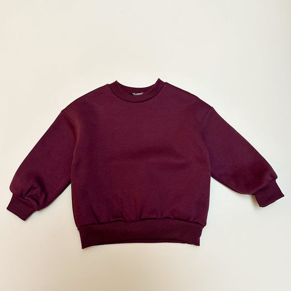 Basic fleeced sweater - Burgundy