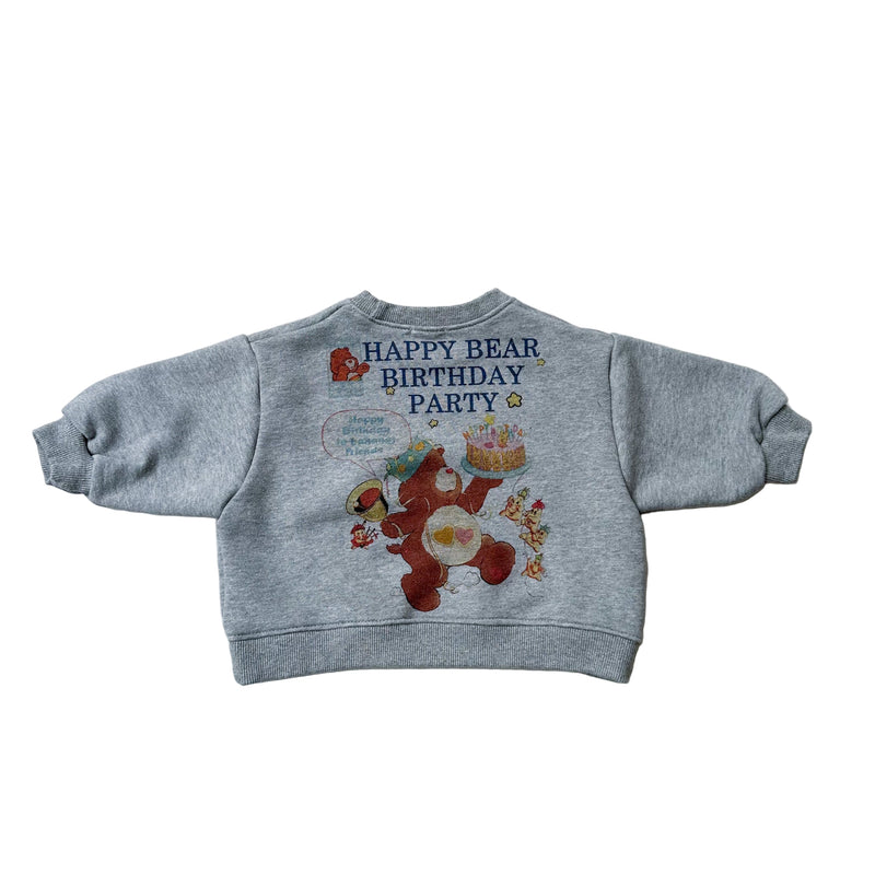 Happy bear sweatshirt - Grey melange