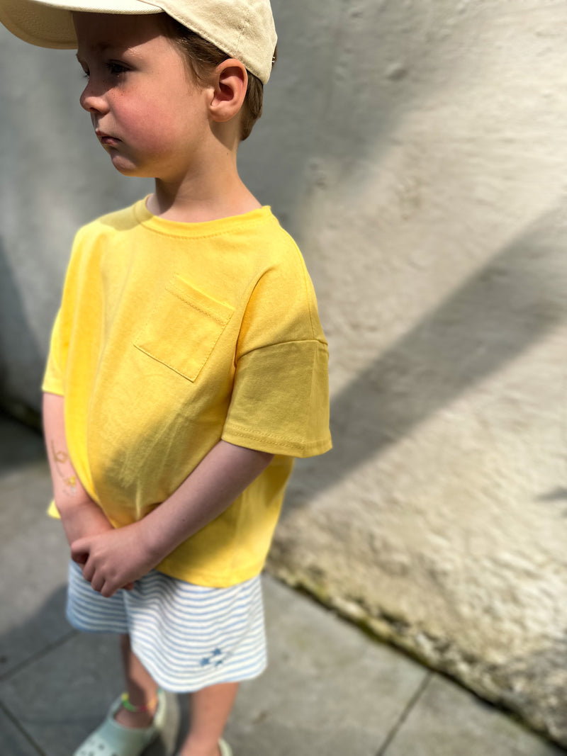 Oversized pocket tee - Yellow